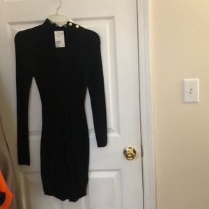 Ribbed sweater dress